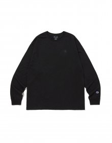 [US] 5.5oz Classic Jersey C로고 긴팔 티셔츠 (BLACK) CKTS3F204BK