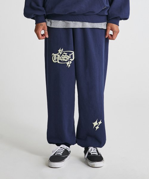 MUSINSA | URBANSTOFF Shining Oval Logo Sweatpants (Navy)