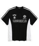 밴웍스(VANNWORKS) 스포티 블록코어 브이넥 반팔 티셔츠 (VS0033) 블랙