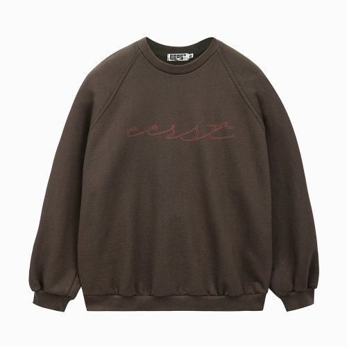 E CREW NECK [BROWN]