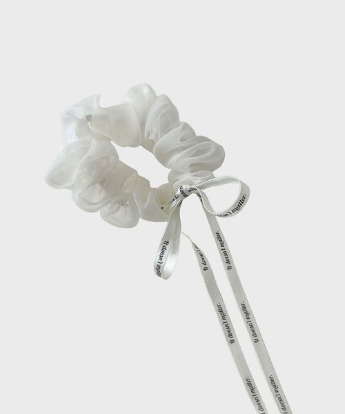 ☆人気☆【IT DOESN'T MATTER】☆Mizz ribbon scrunchi.e☆ 잇더즌매터(IT DOESN'T MATTER) [Organza] Mizz ribbon