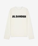 질 샌더(JIL SANDER) 여성 로고 프린트 코튼 티셔츠 - 화이트 / J02GC0107J45047102