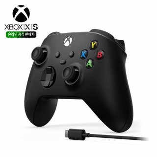 엑스박스(XBOX) Xbox 블루투스 컨트롤러 신형 4세대 카본블랙+케이블
