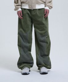TCM corduroy mesh pants (olive)