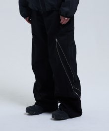 TCM front back zipper pants (black)