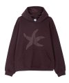 TCM starfish hoodie (dark wine)