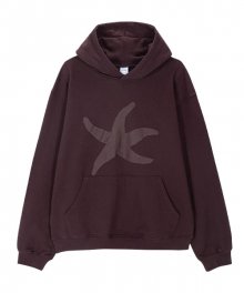 TCM starfish hoodie (dark wine)