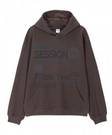 TCM techno hoodie (dark brown)