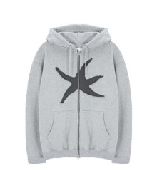 TCM starfish hooded zip-up (grey)