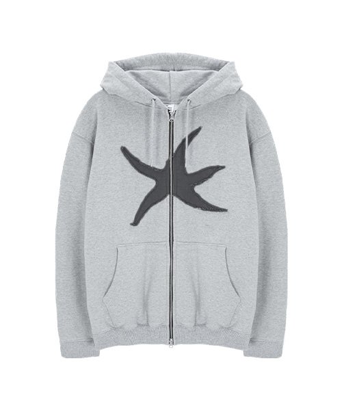 더콜디스트모먼트(THE COLDEST MOMENT) TCM starfish hooded zip-up (grey) - 사이즈 & 후기 | 무신사