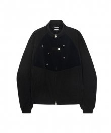 TCM waffle bomber jacket (black)