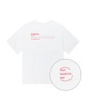 수에뇨스튜디오(SUENO STUDIO) 사파이어 오버핏 티셔츠(화이트/레드)