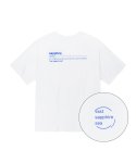 수에뇨스튜디오(SUENO STUDIO) 사파이어 오버핏 티셔츠(화이트/블루)