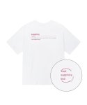 수에뇨스튜디오(SUENO STUDIO) 사파이어 오버핏 티셔츠(화이트/핑크)
