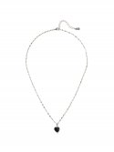 언쁘띠오이슈(UN PETIT OISEAU) Black heart Necklace (Silver)
