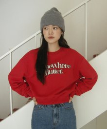 new wave logo sweatshirt - red