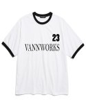 밴웍스(VANNWORKS) 블록코어 모노 배색 반팔 티셔츠 (VS0037) 화이트