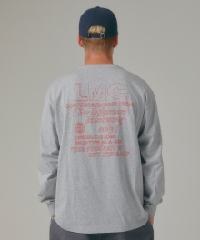 FN DOODLE LONG SLV TEE heather gray