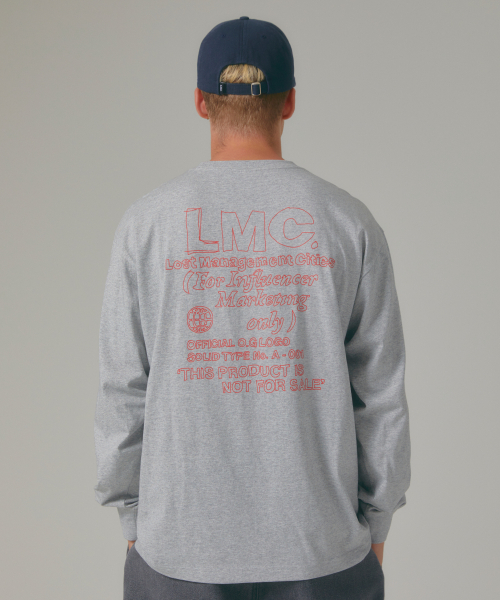 [ LMC ]★25SS★韓国人気★FN DOODLE TEE 엘엠씨(LMC) FN DOODLE LONG SLV TEE heather gray - 사이즈