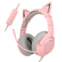 앱코(ABKO) B772 핑크 고양이 귀 가상 7.1 채널 진동 게이밍 헤드셋