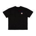 큐클리프(CUECLYP) 내추럴 로고 오가닉 티셔츠 -FLOWER (블랙)
