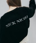 닉앤니콜(NICK&NICOLE) NICOLE BOLERO LOGO CARDIGAN_BLACK