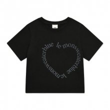 LSB 하트 로고 레귤러핏 반팔 티셔츠 (블랙)