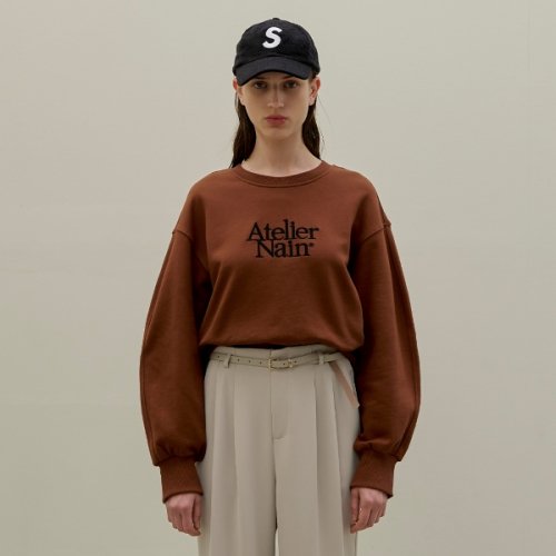 Кроп-свитшот с графикой Atelier Nain (T-6694)