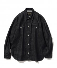 denim work jacket black rinsed