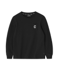 C 로고 롱슬리브 티셔츠 (블랙) CV233ILS07_BLK