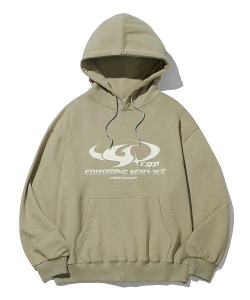 MUSINSA | Codegraphy CGP ARC Logo Hoodie_Light Khaki