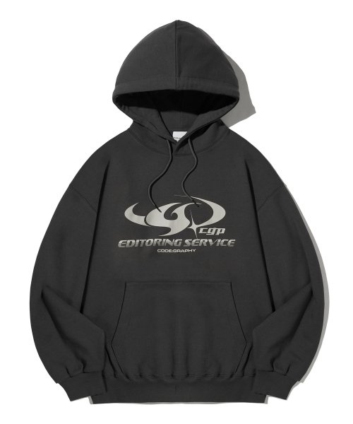 MUSINSA | コードグラフィー CGP ARC Logo Hoodie_Charcoal