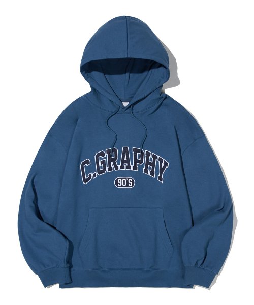 C.GRAPHY arch logo hoodie_blue