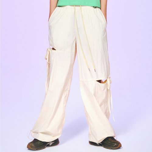 CUT OUT STRING TRACK PANTS IVORY BP1WP005