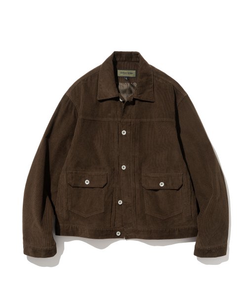 MUSINSA | UNIFORM BRIDGE type-2 corduroy trucker jacket dark brown