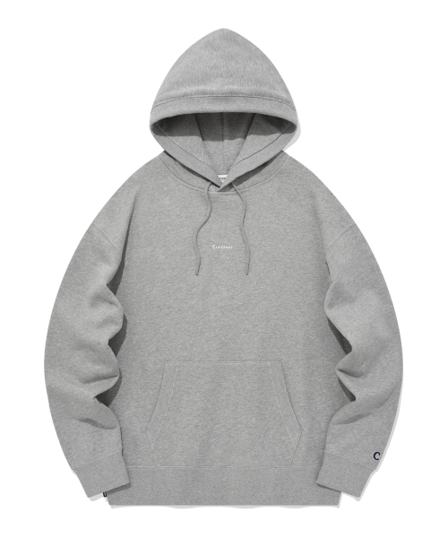 MUSINSA | COVERNAT Overfit Small Authentic Logo Hoodie Melange Gray