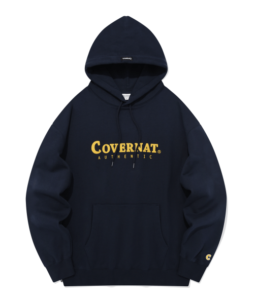 MUSINSA | COVERNAT authentic logo hoodie dark navy