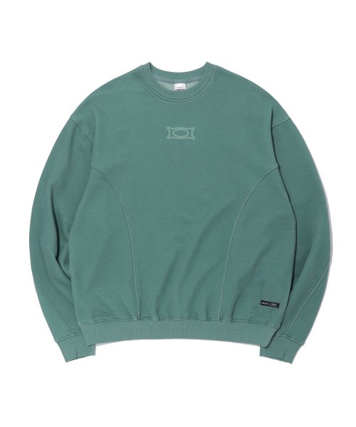 WORMHOLE LOGO DIVIDED SWEATSHIRTS GREEN