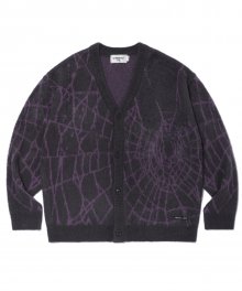 SPIDER HAIRY CARDIGAN CHARCOAL
