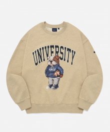 (24SS) UNIVERSITY DAN SWEATSHIRT HEATHER BEIGE