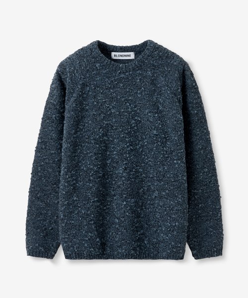 Снежный свитер реглан с круглым вырезом Blue Black