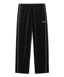 VELVET SEMI WIDE SET UP PANTS (BLACK) [LRSFCPA710M]