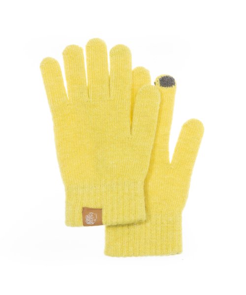 Yellow wool shop gloves