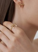 리엔느와르(leeENoir) Romance Mini Ribbon Ring (2color)