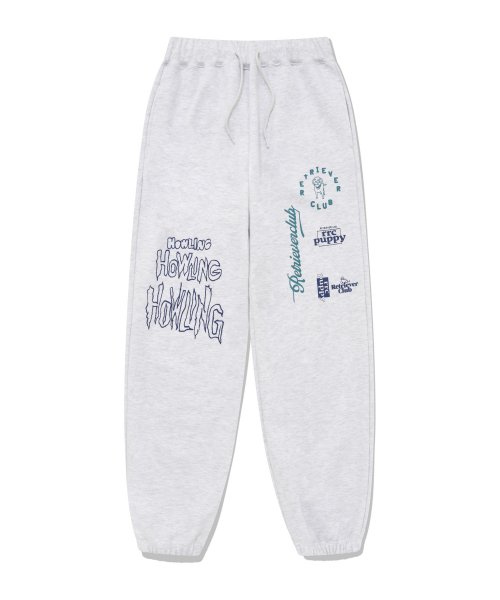 MULTI LOGO PANTS [MELANGE GRAY]