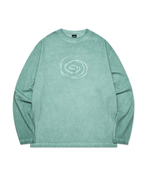 엘엠씨(LMC) OVERDYED SPIRAL LONG SLV TEE light mint - 사이즈