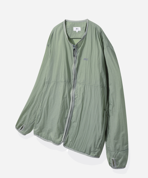 [ONEMILE WEAR] COMFORT PACKABLE NO COLLAR JACKET PALE MINT