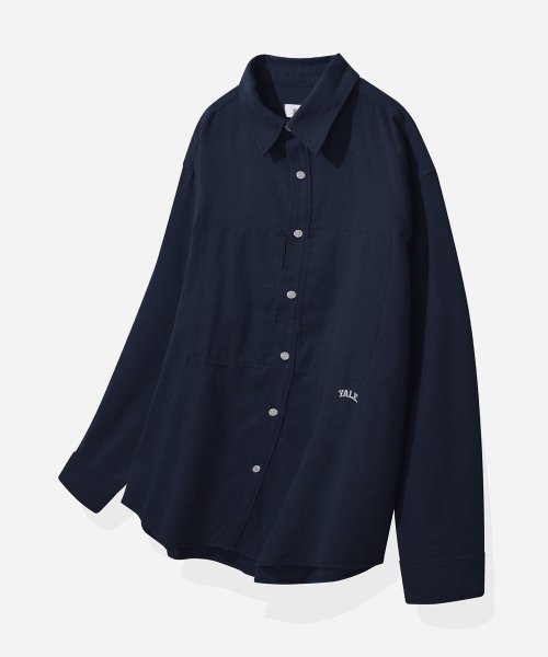 MUSINSA | YALE [ONEMILE WEAR] POCKET SMALL ARCH OXFORD SHIRT NAVY