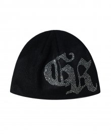 CRYSTAL LOGO BEANIE_BK