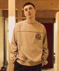 STRUCTURE SWEAT SHIRTS - BEIGE